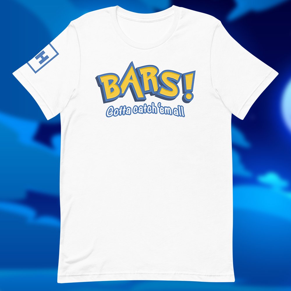 Bars! Gotta Catch 'Em All White Tee
