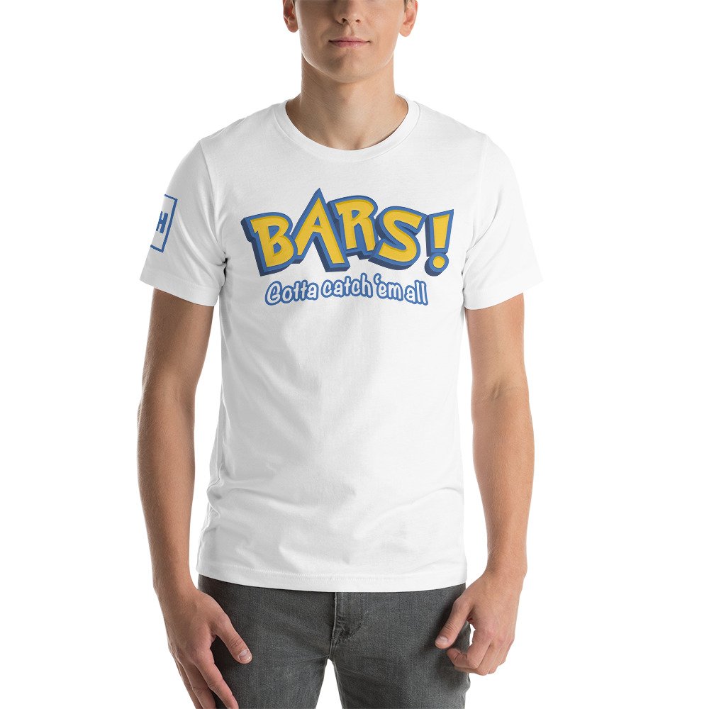 Bars! Gotta Catch 'Em All White Tee