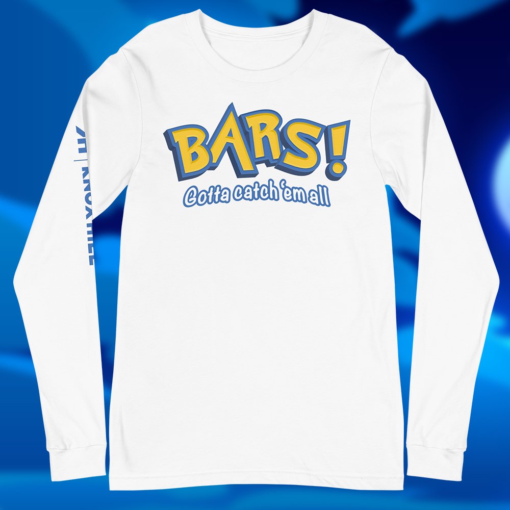 Bars! Gotta Catch 'Em All White Long Sleeve