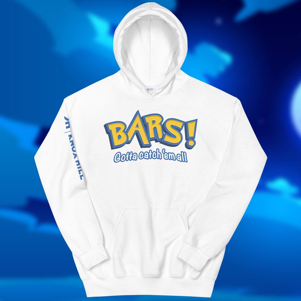 Bars! Gotta Catch 'Em All White Hoodie